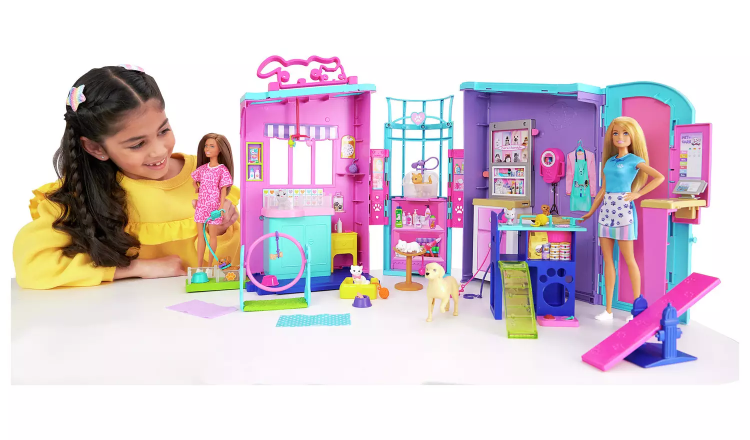 Barbie Pet Daycare Animal Playset with Dolls and Accessories