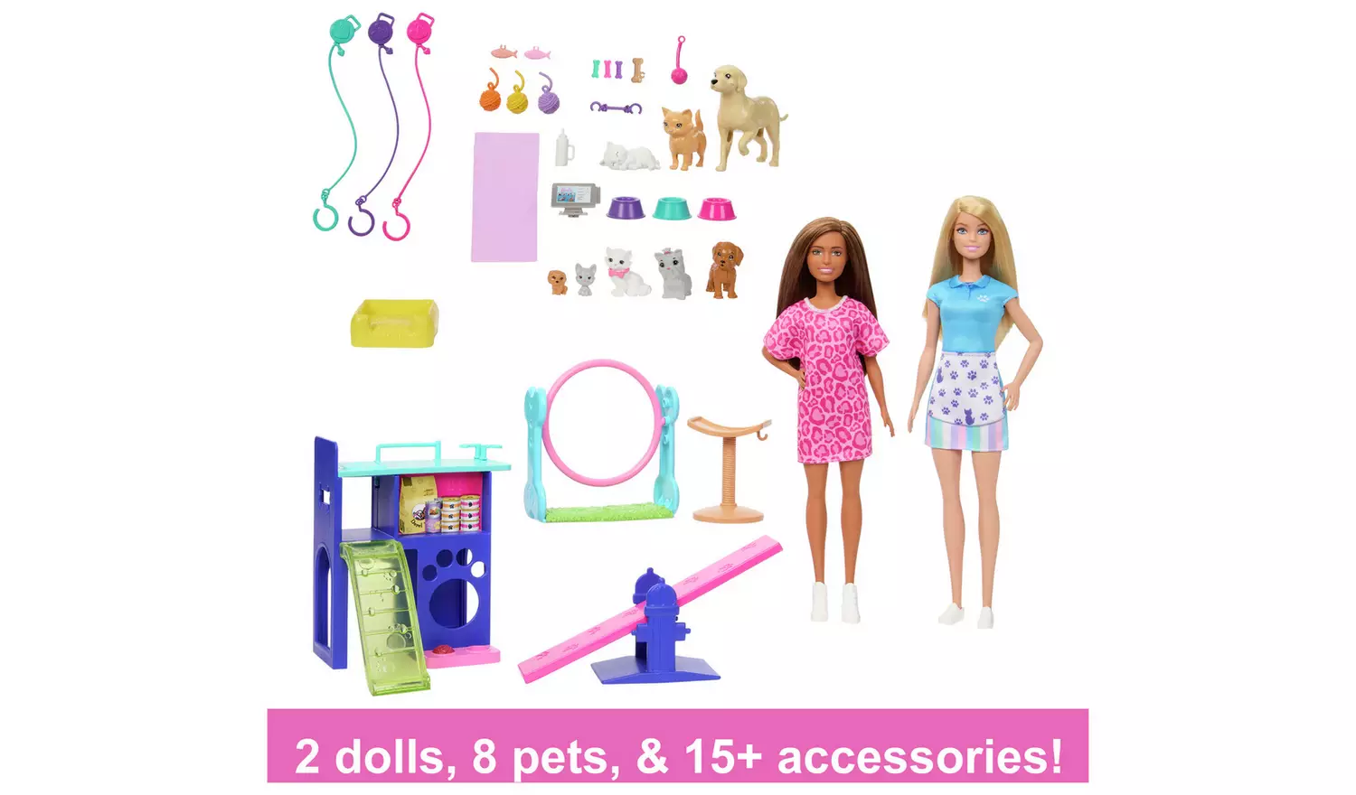 Barbie Pet Daycare Animal Playset with Dolls and Accessories