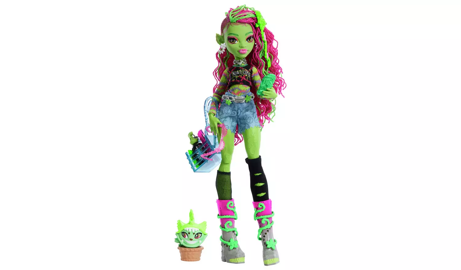 Monster High Venus McFlytrap Doll with Pet Cat & Accessories