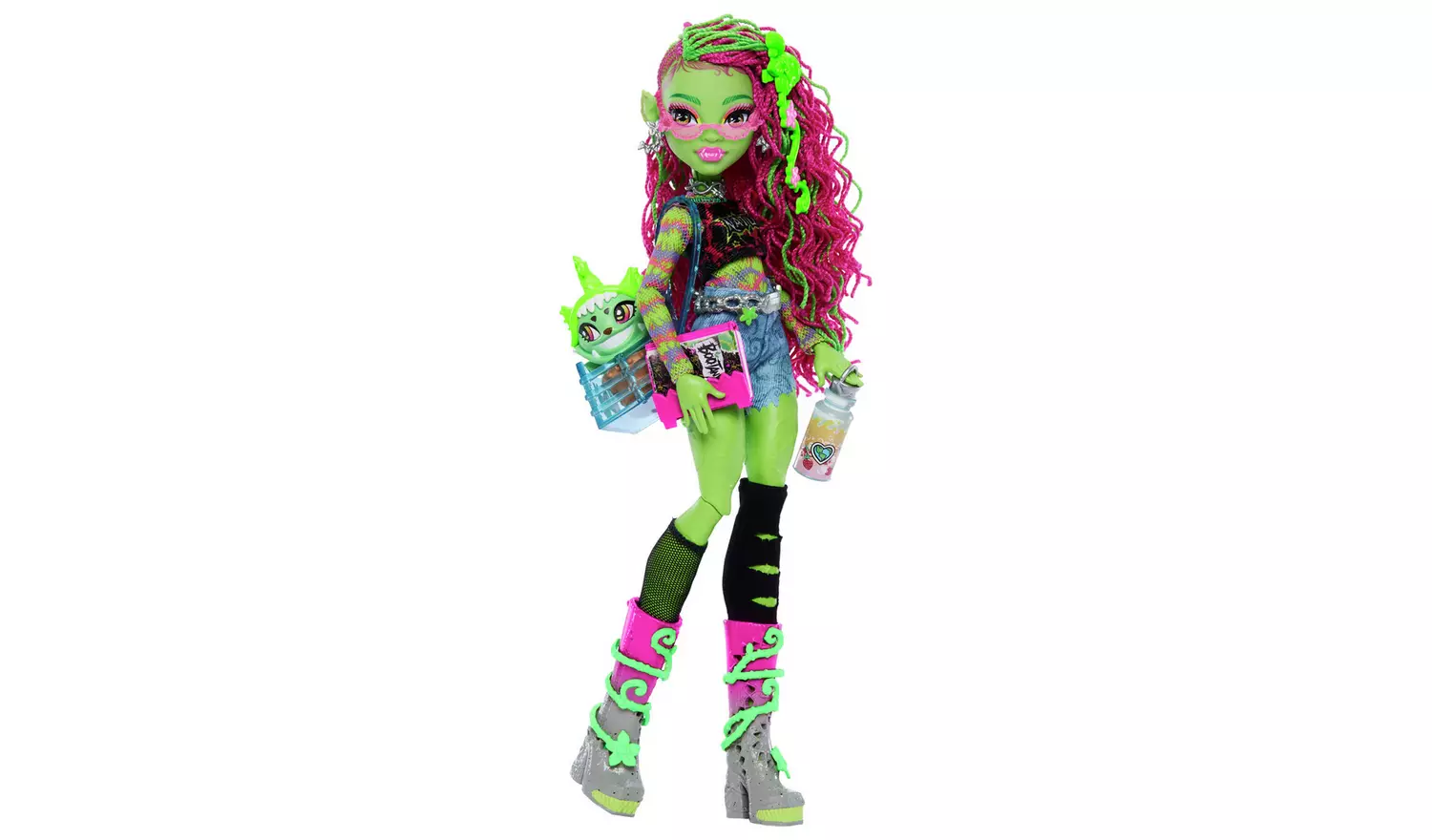 Monster High Venus McFlytrap Doll with Pet Cat & Accessories
