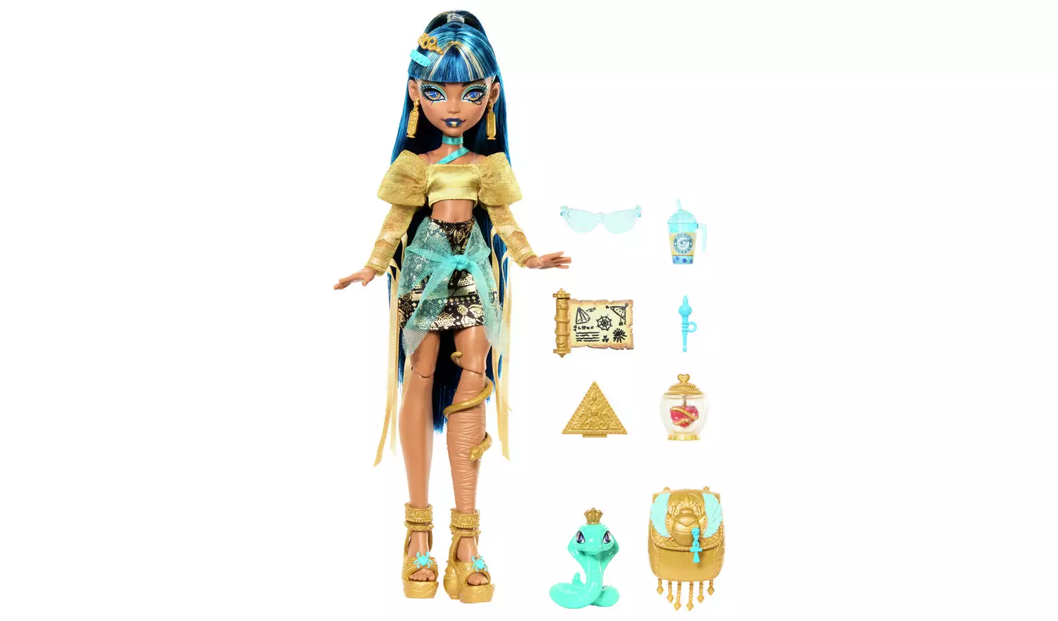 Monster High Cleo De Nile Fashion Doll, pet & Accessories