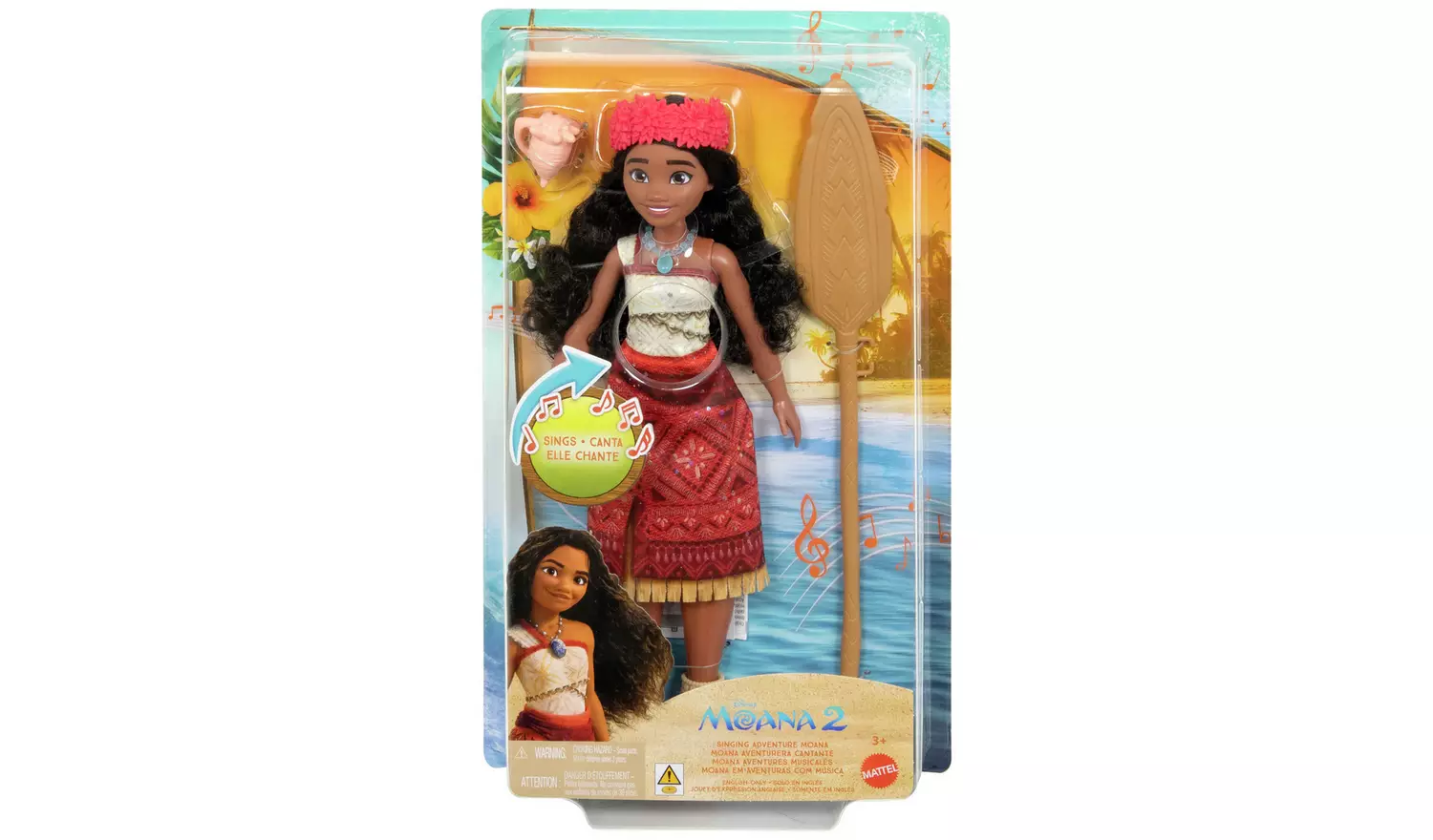 Disney Princess Moana 2 Singing Adventure Doll & Accessories