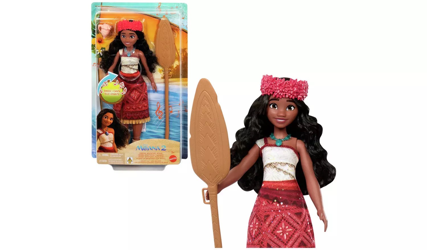 Disney Princess Moana 2 Singing Adventure Doll & Accessories