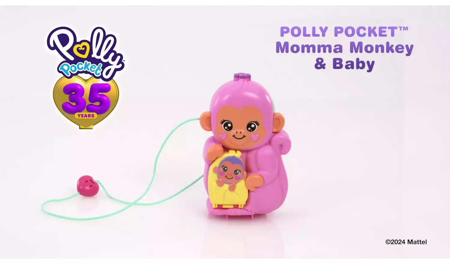 Polly Pocket Momma Monkey & Baby Mini Doll Playsets