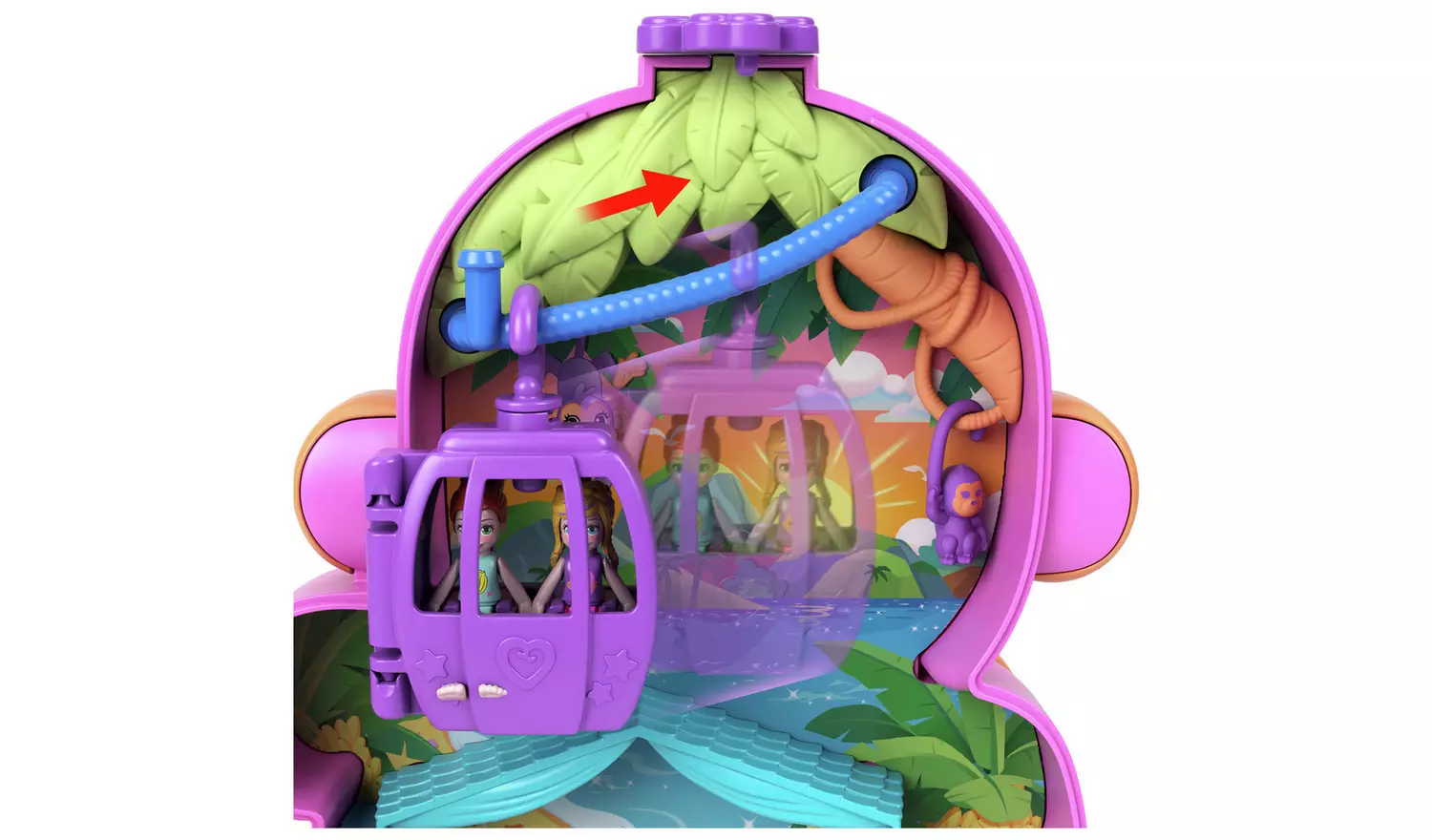 Polly Pocket Momma Monkey & Baby Mini Doll Playsets
