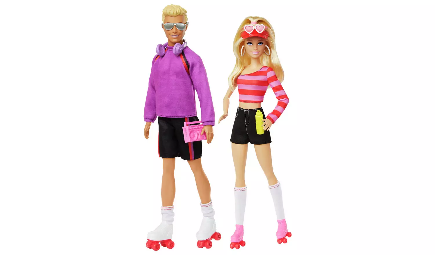 Barbie & Ken roller-skating Fashion Dolls & 6 Accessories