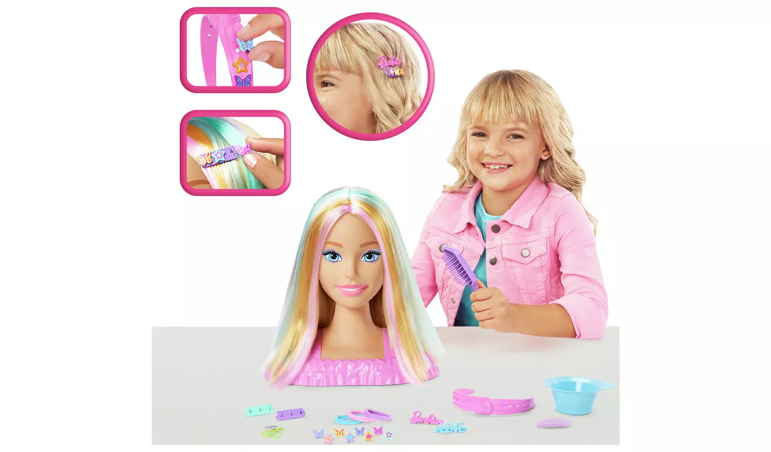 Barbie Doll Styling Head, Blonde with Styling Accessories