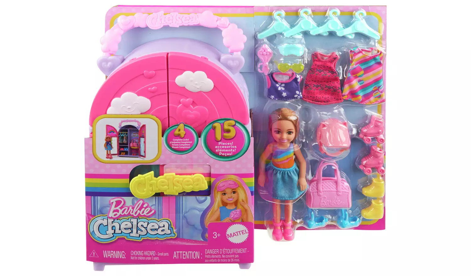Barbie Chelsea Doll & Closet Playset, Clothes & Accessories