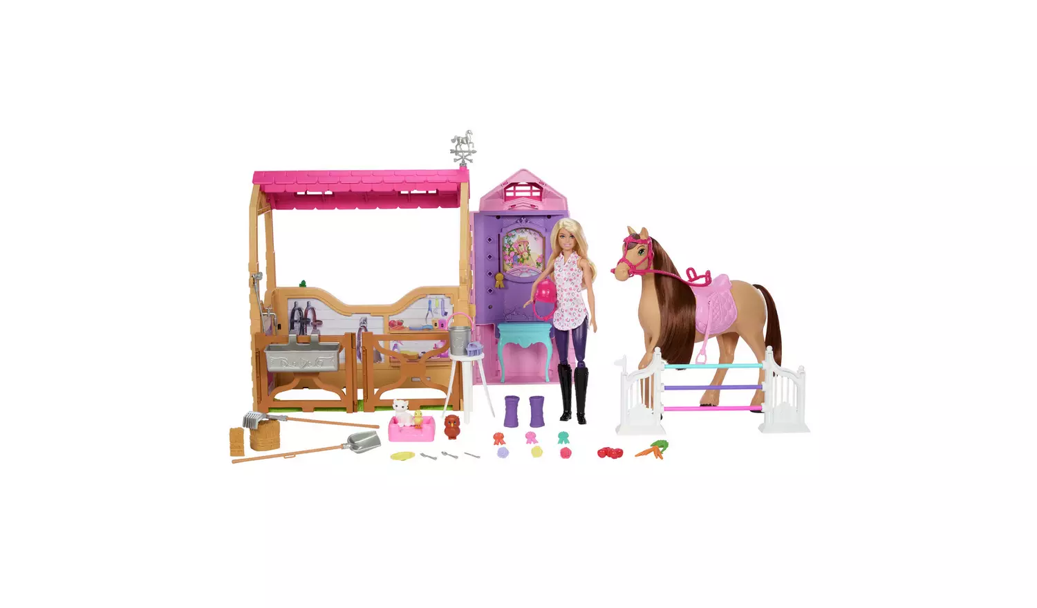 Barbie Mysteries: Stable Playset with Doll, Toy Horse & Accs