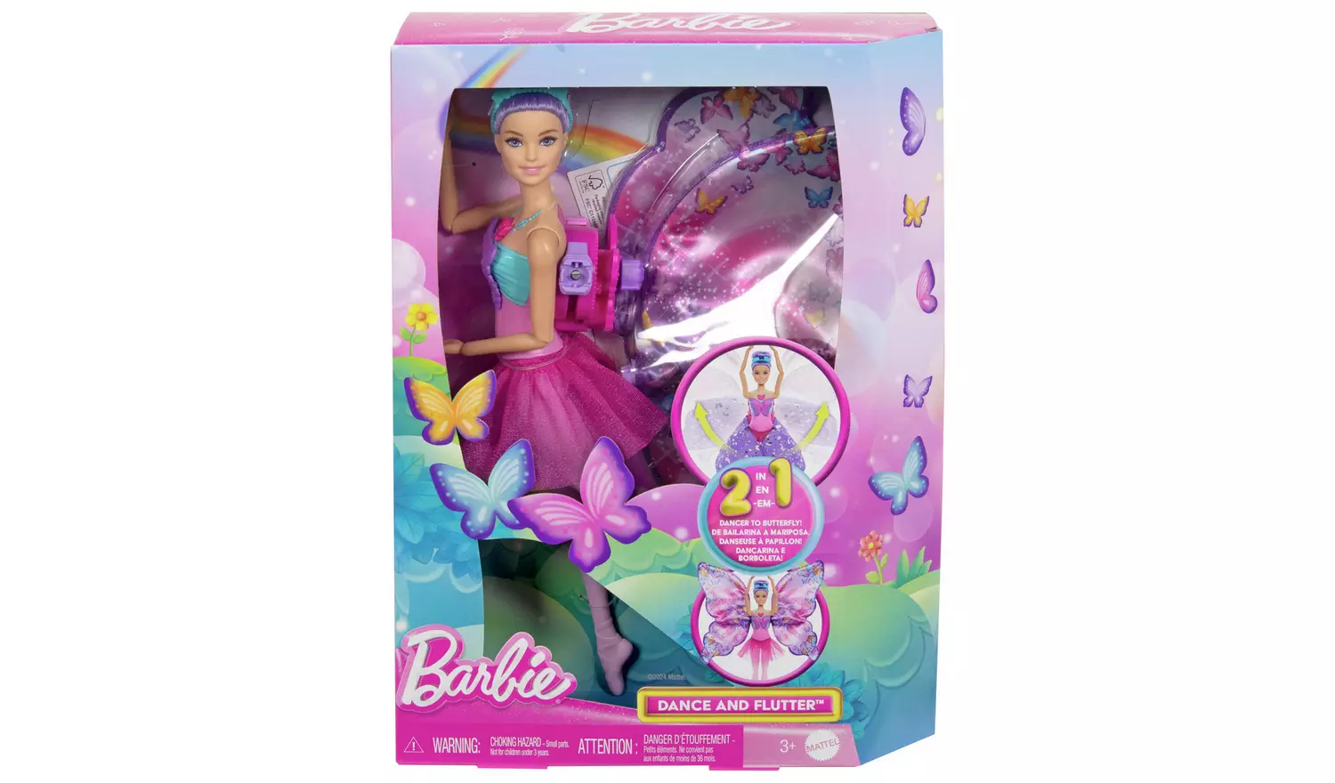Barbie Dance and Flutter Doll with 2-in-1 Transformation
