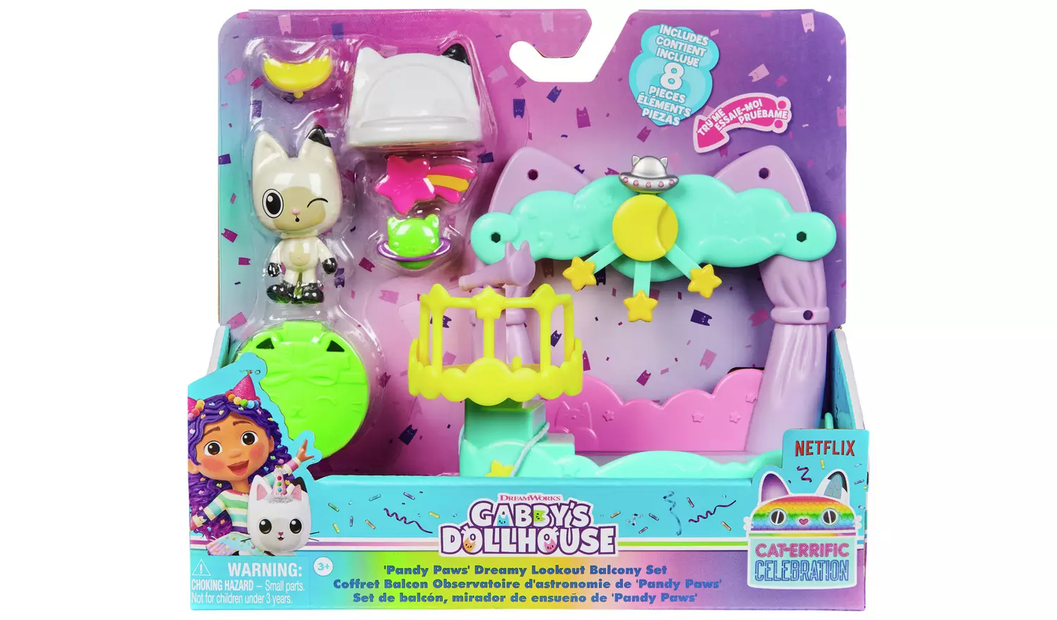 Gabby's Dollhouse Pandy's Paws Balcony Playset