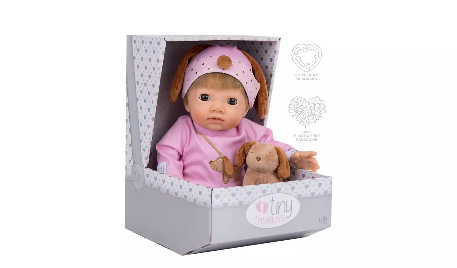 Tiny Treasures Puppy Play Time Doll - 44cm Baby Doll