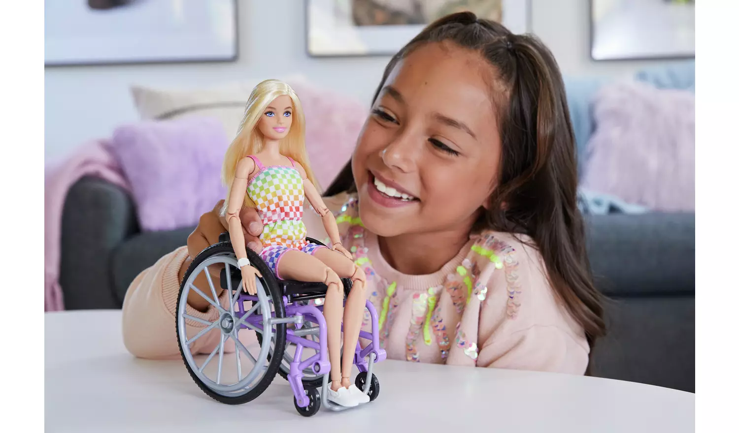 Barbie Fashionista Blonde Doll with Wheelchair & Ramp - 29cm