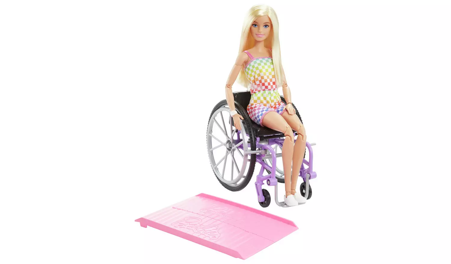 Barbie Fashionista Blonde Doll with Wheelchair & Ramp - 29cm