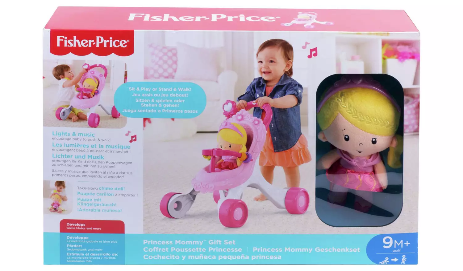 Fisher-Price Princess Musical Stroller and Doll Playset