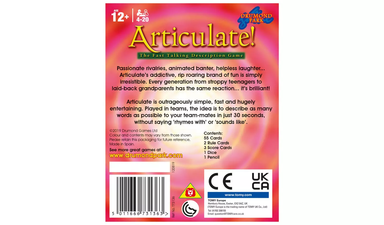 Drumond Park Articulate Mini Board Game