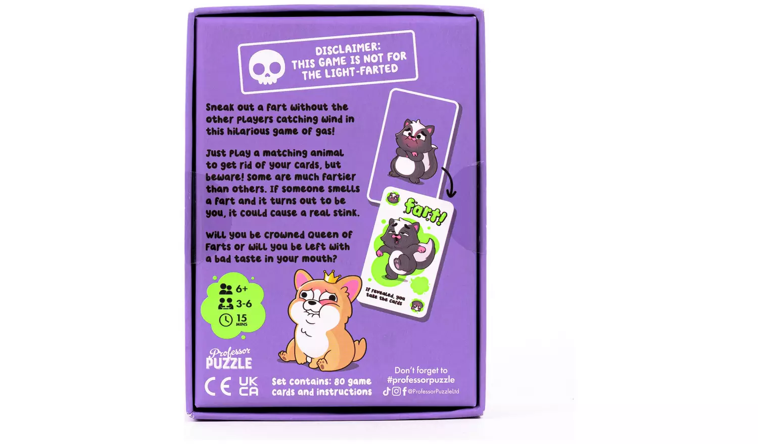 Professor Puzzle Queen Of Farts Card Game