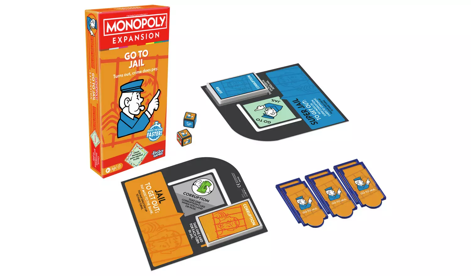 Hasbro Monopoly Go to Jail Expansion Card Pack