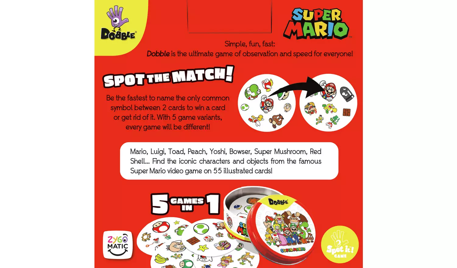 Zygomatic Dobble Mario Game