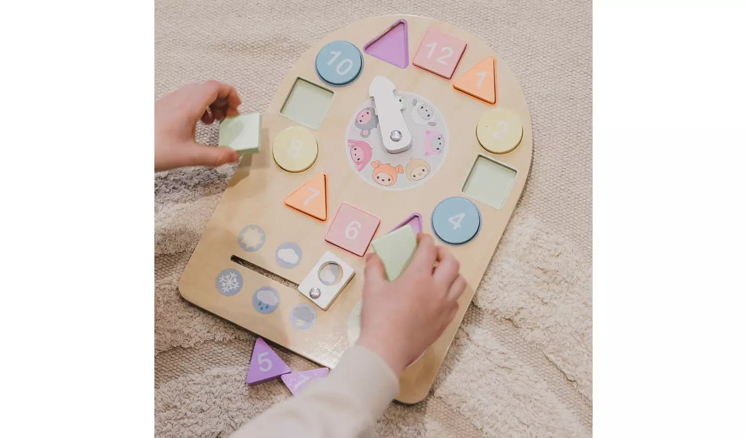 Our Little World Wooden Sensory Clock Puzzle