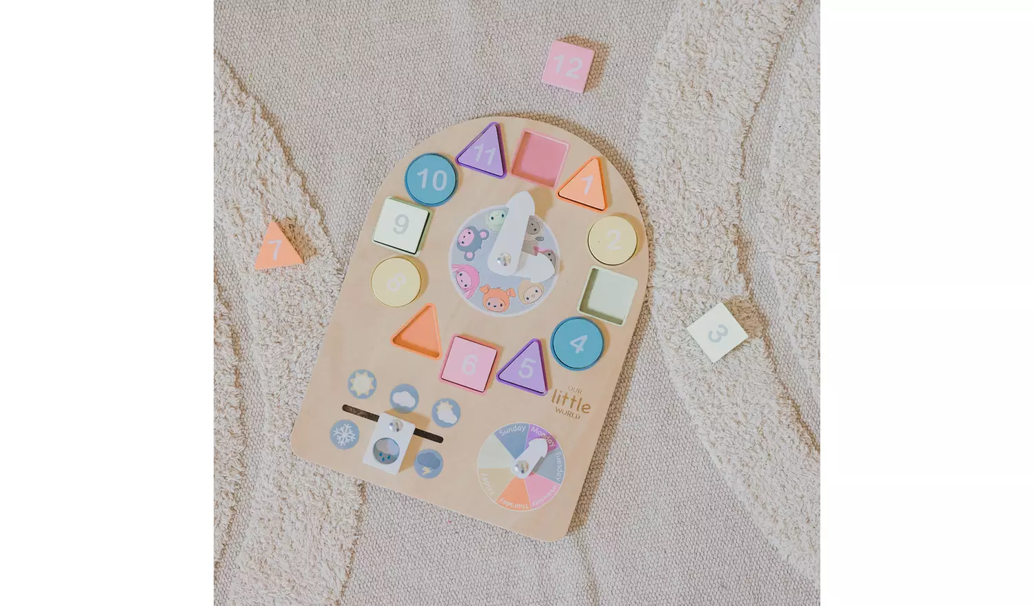 Our Little World Wooden Sensory Clock Puzzle