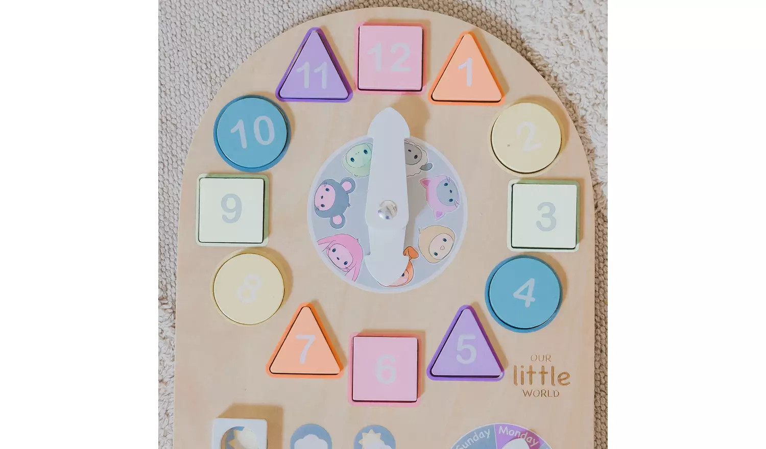 Our Little World Wooden Sensory Clock Puzzle