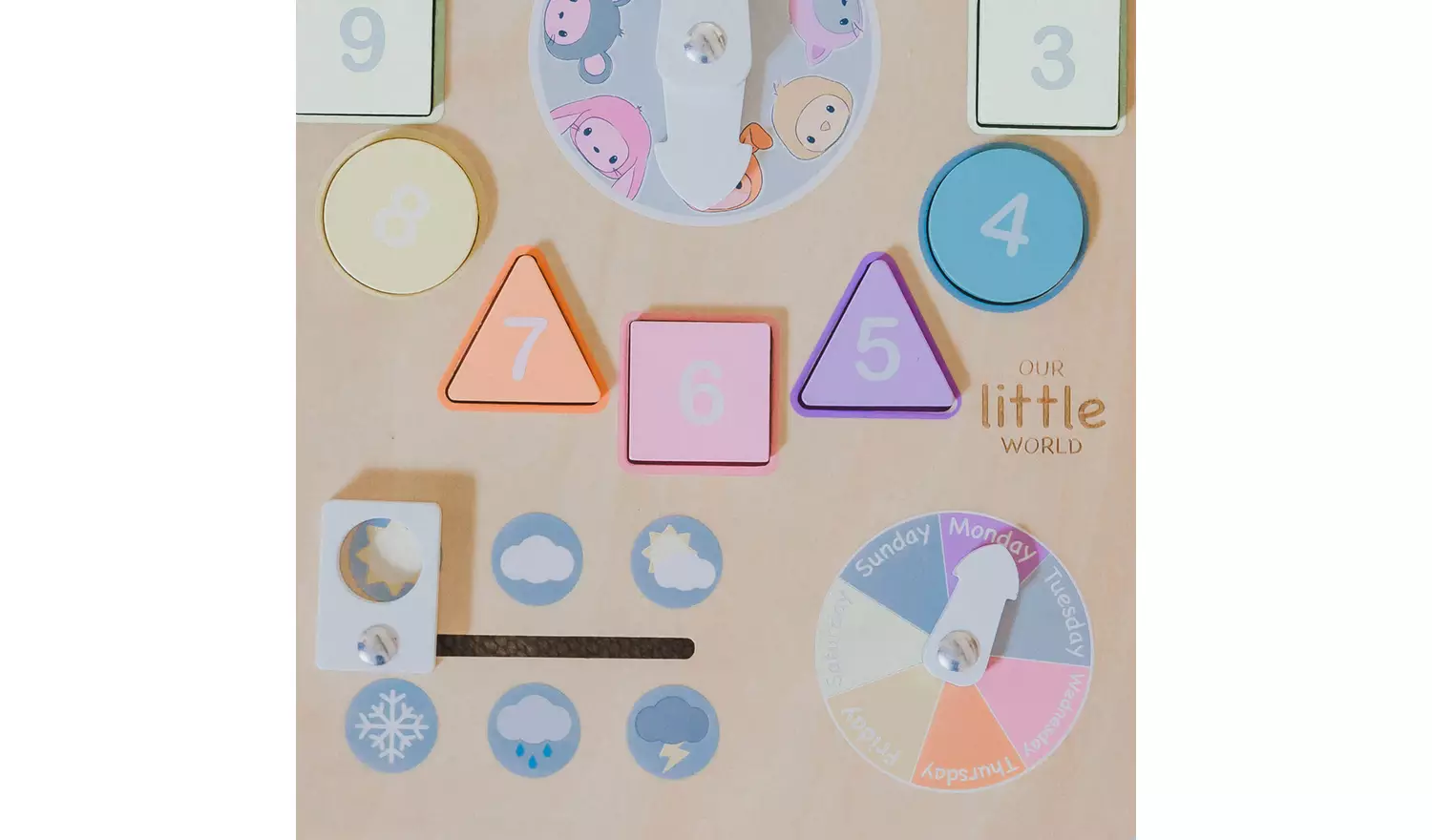 Our Little World Wooden Sensory Clock Puzzle