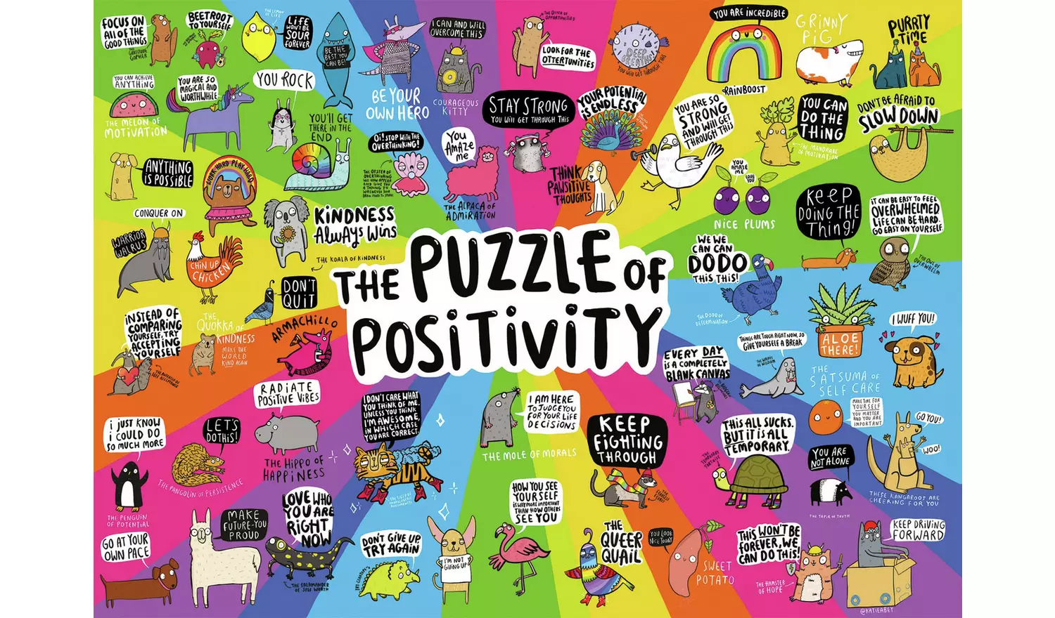 Puzzle of Positivity 1000 Pieces Jigsaw Puzzle