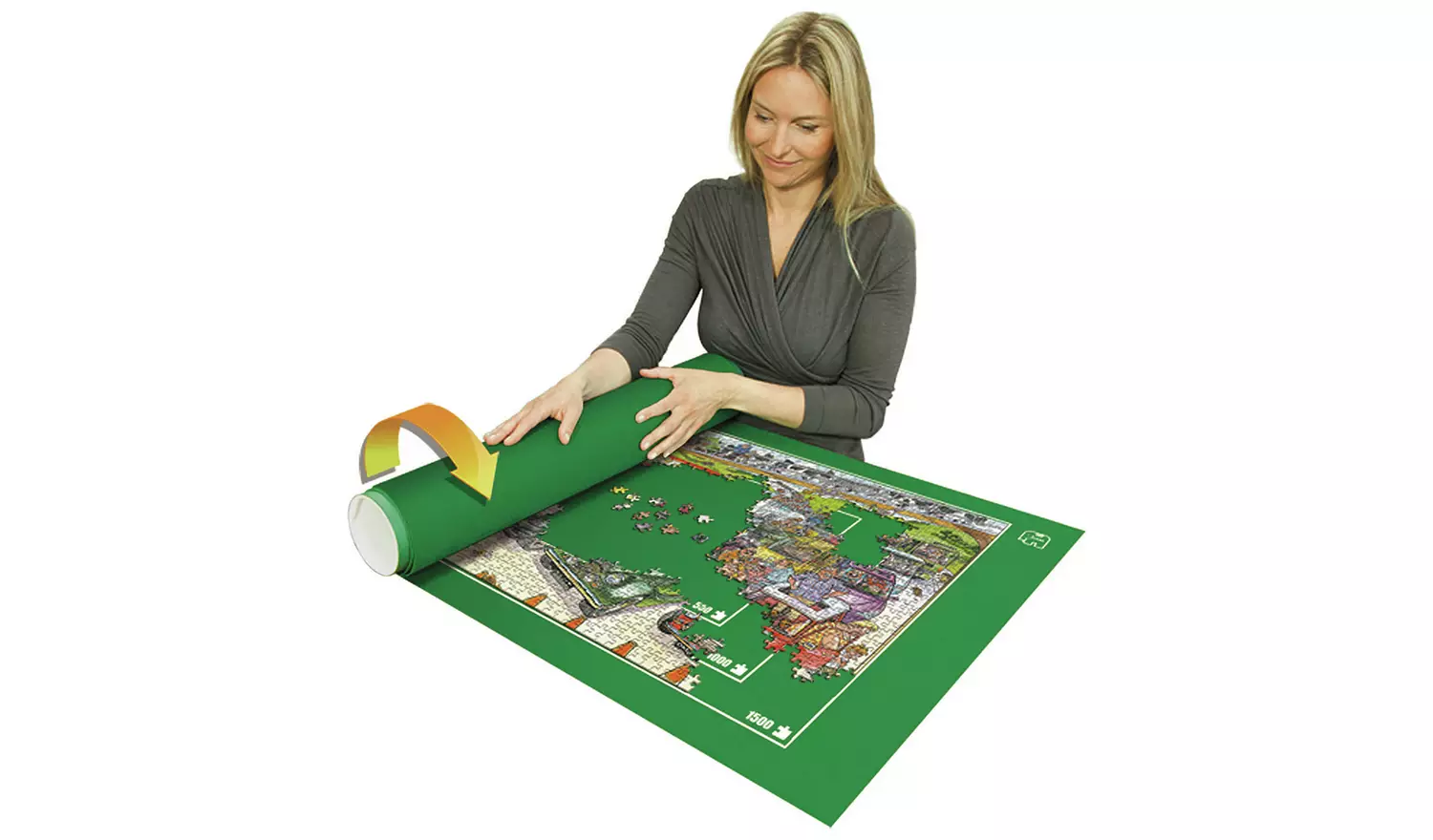 Puzzle Mates Puzzle Roll with Free 1000 Piece Jigsaw Puzzle