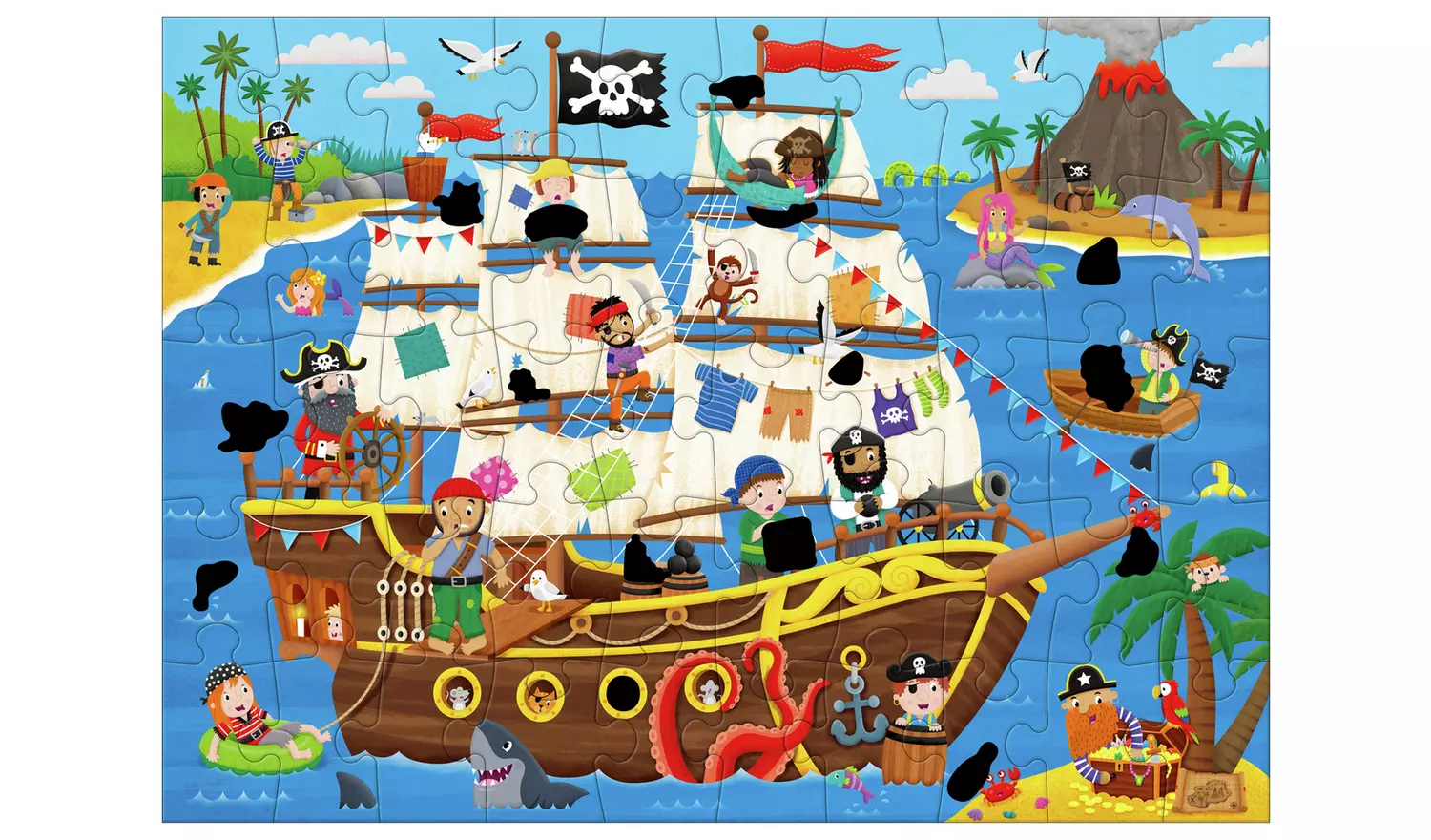 Galt Toys Pirate Ship 50 Piece Magic Puzzle