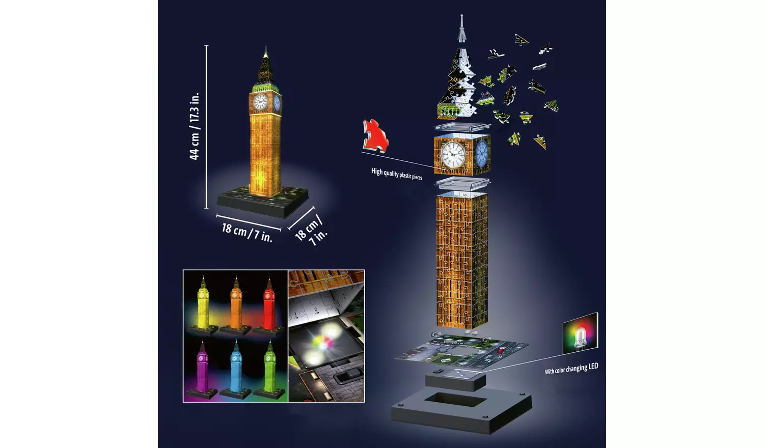 Big Ben At Night 216 Piece 3D Puzzle
