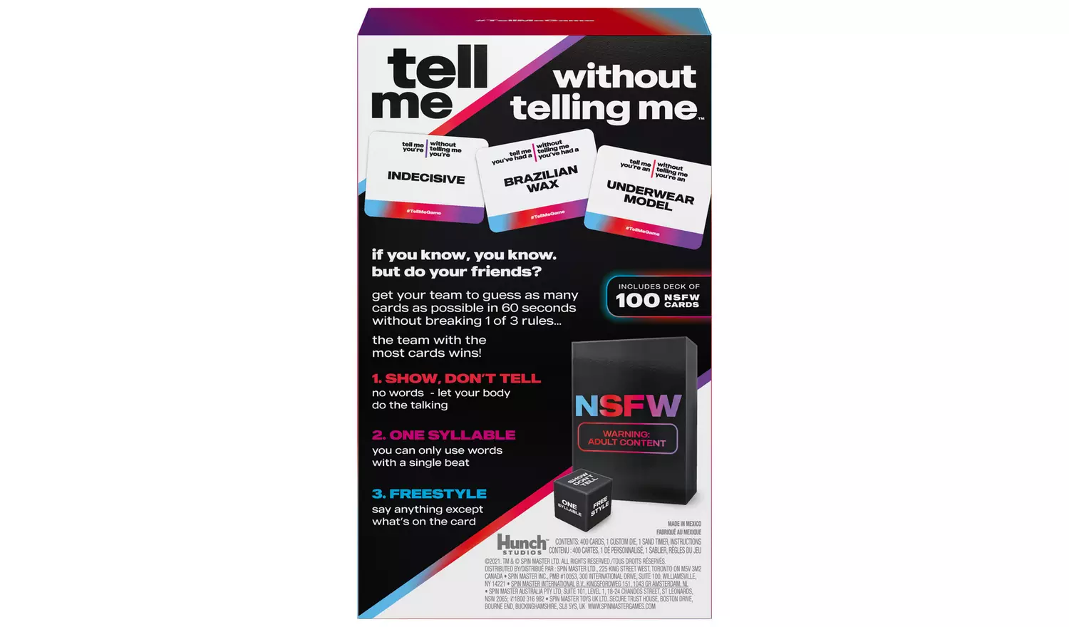 Tell Me Without Telling Me Party Game