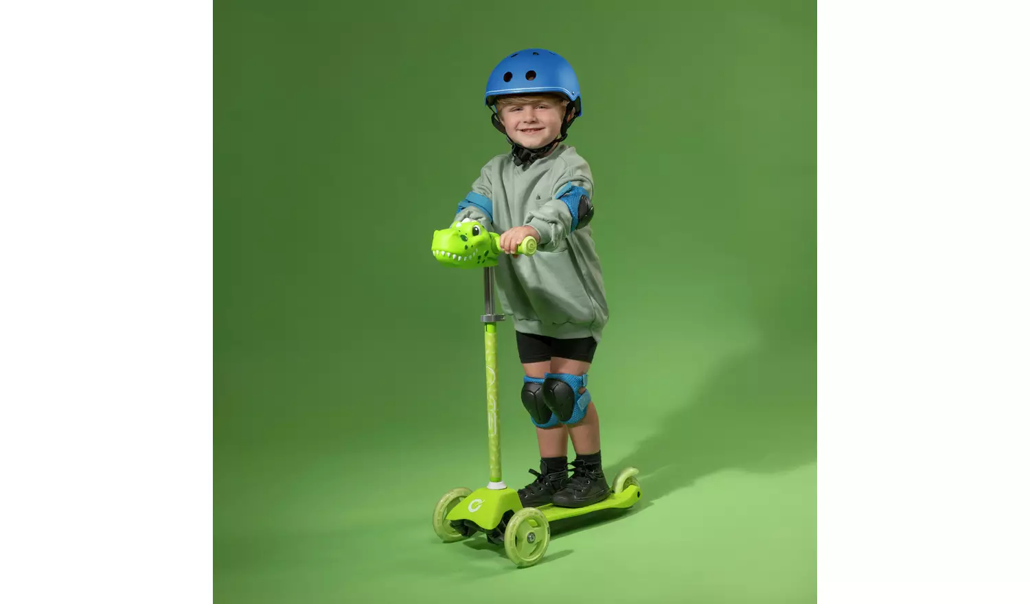 EVO Dino Mini Cruiser 3 Wheel Scooter - Green