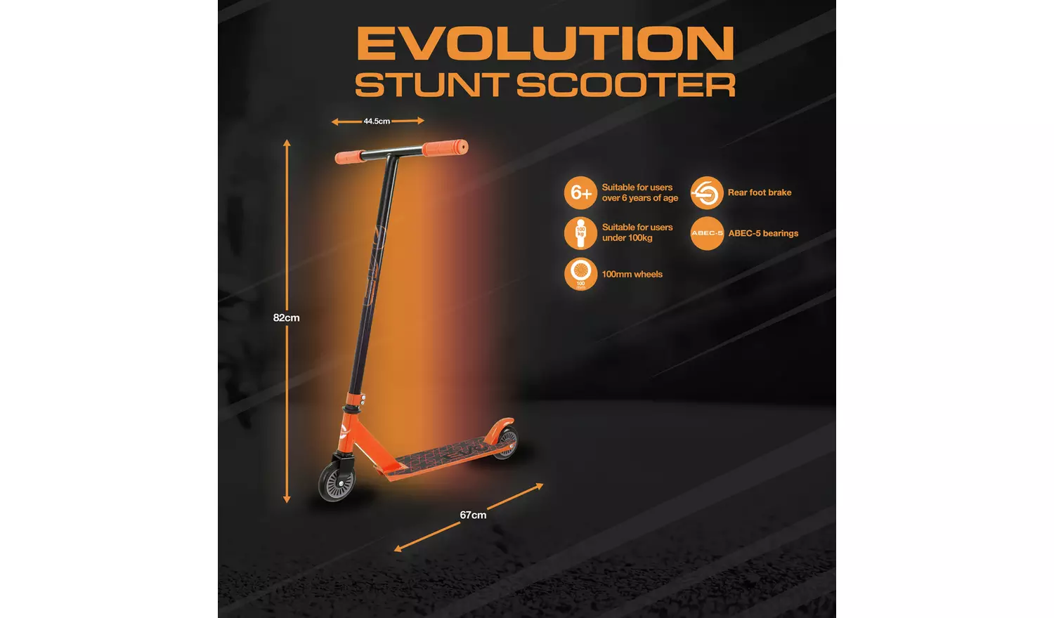 EVO Evolution Stunt Scooter - Orange