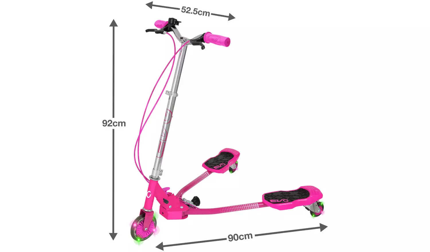 EVO Light Up V-Flex Foldable Scooter - Pink