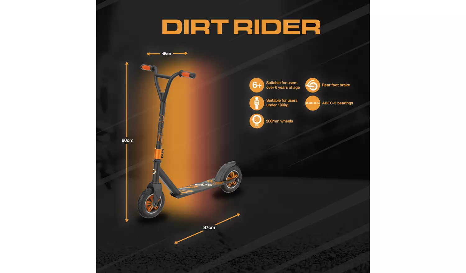 EVO Dirt Rider Air Scooter – Burnt Copper