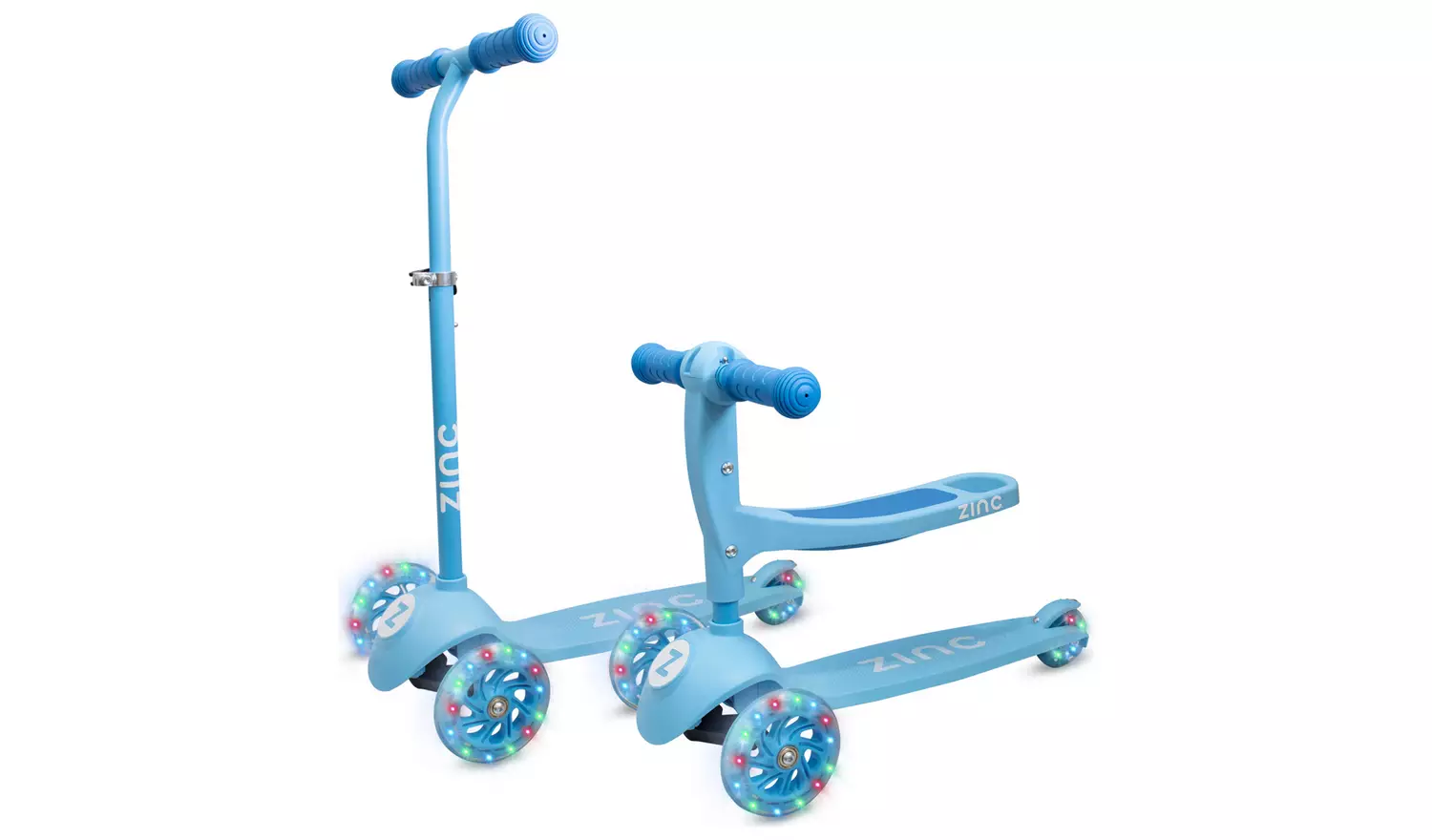 Zinc My First 3-in-1 Kids Light Up 3 Wheel Scooter - Blue
