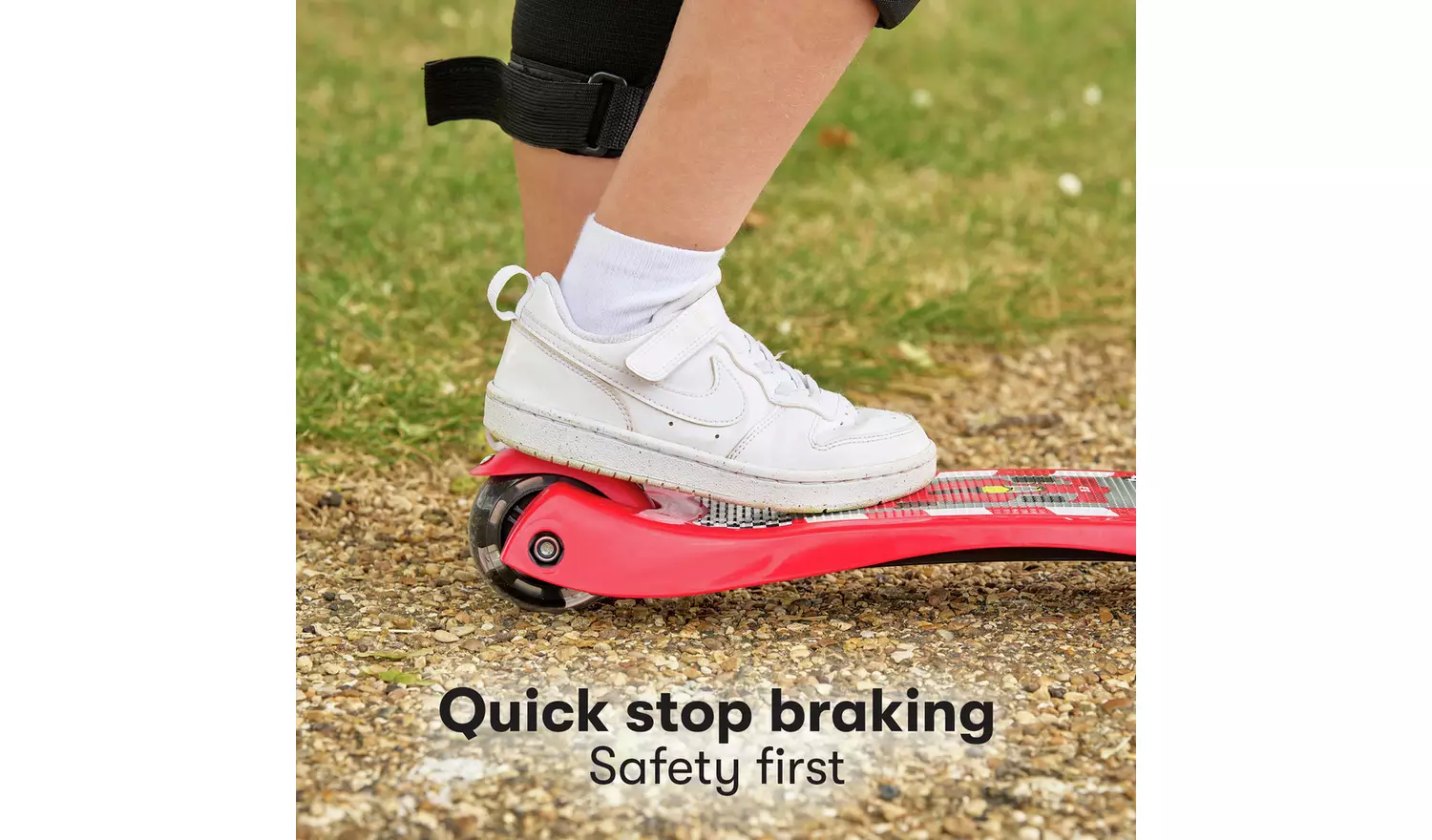 Zinc Light Up Racecar 3 Wheel Scooter - Red