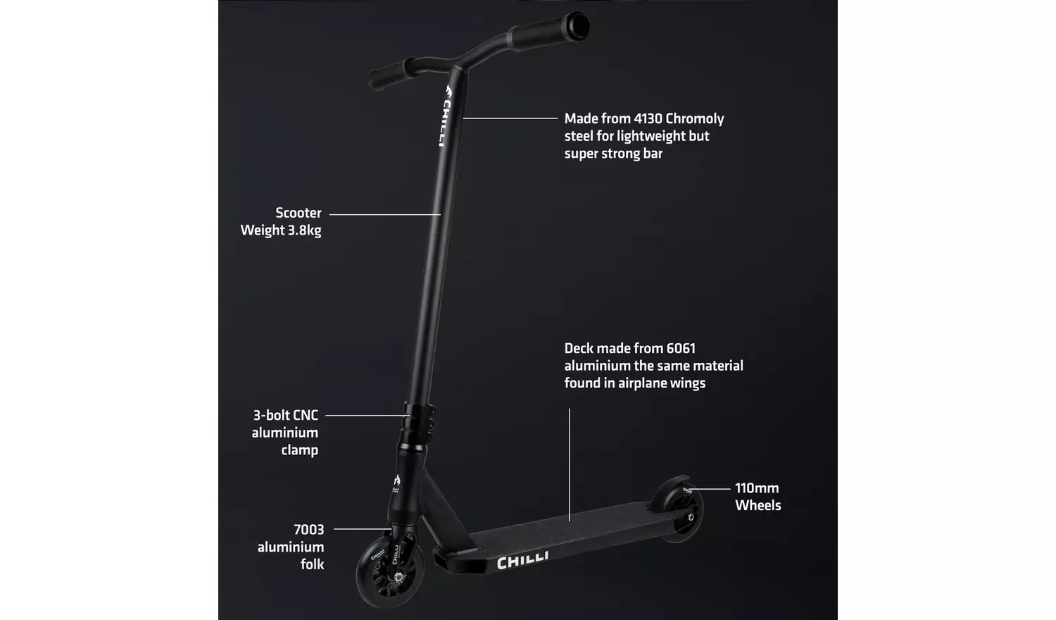 Chilli Pro Reaper Beginner and Advanced Kids Stunt Scooter