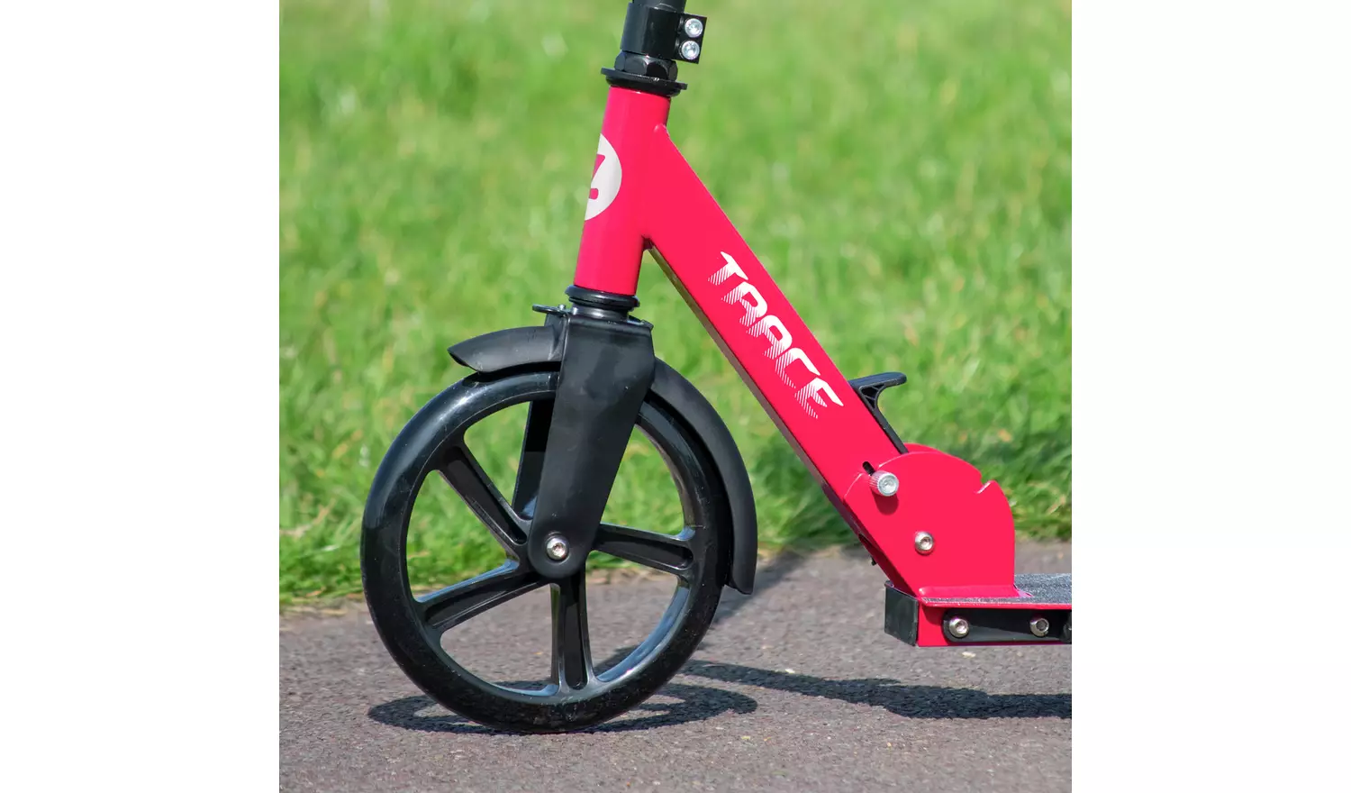 Zinc Trace Foldable Big Wheel Scooter - Red