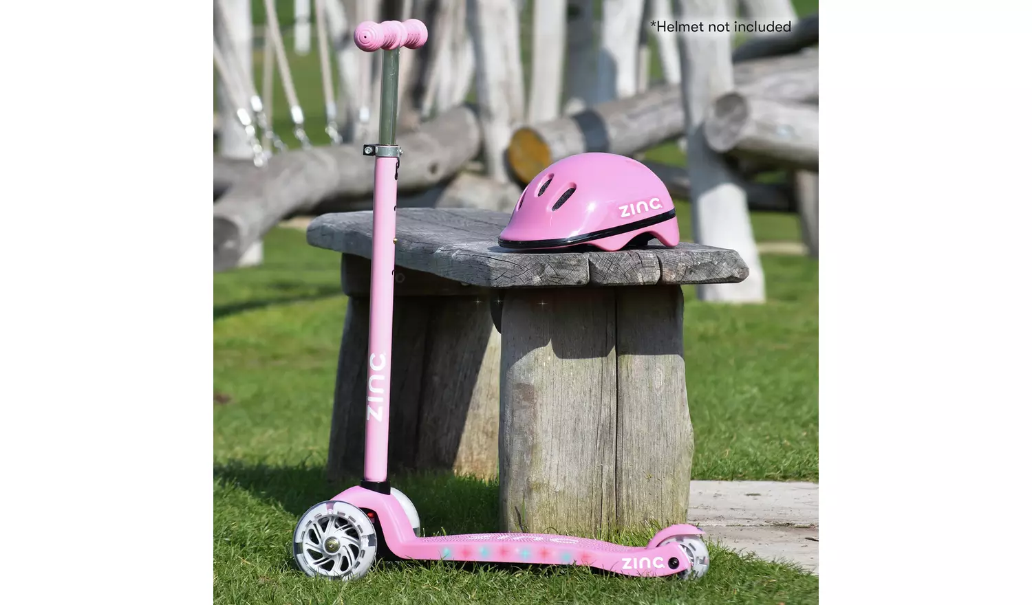 Zinc T-Motion Kids Light Up 3 Wheel Scooter - Pink