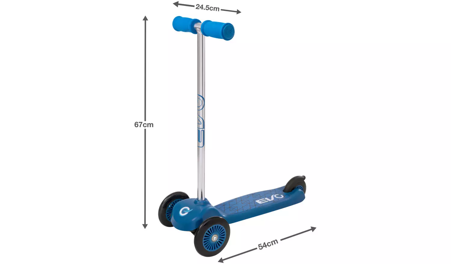 EVO Move and Groove 3 Wheel Scooter - Blue