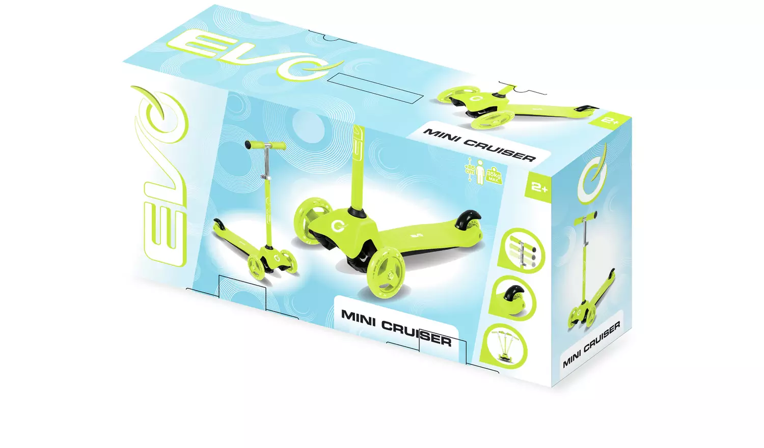 EVO Mini Cruiser 3 Wheel Scooter - Lime
