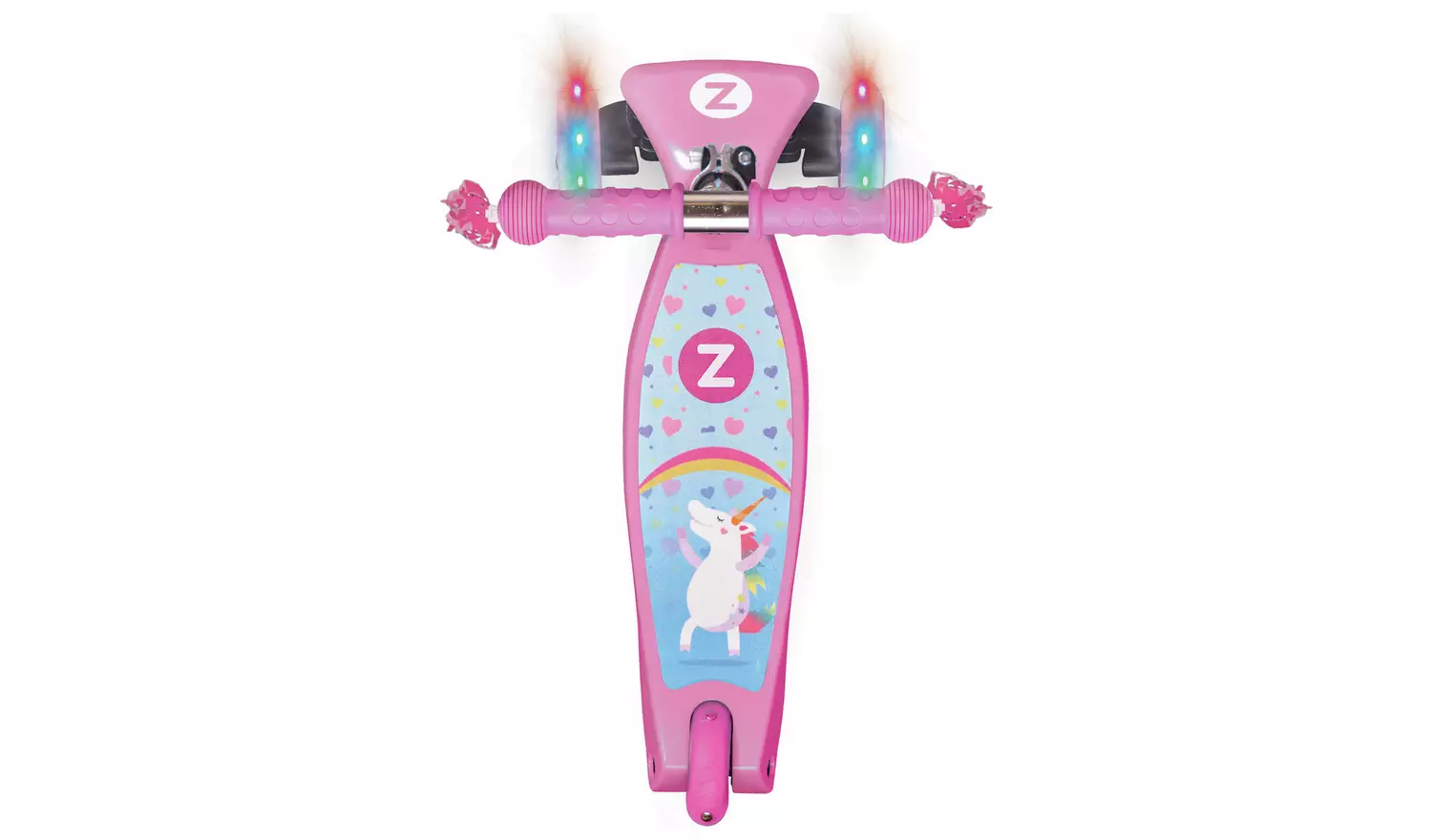 Zinc Safari Unicorn Light Up 3 Wheel Scooter