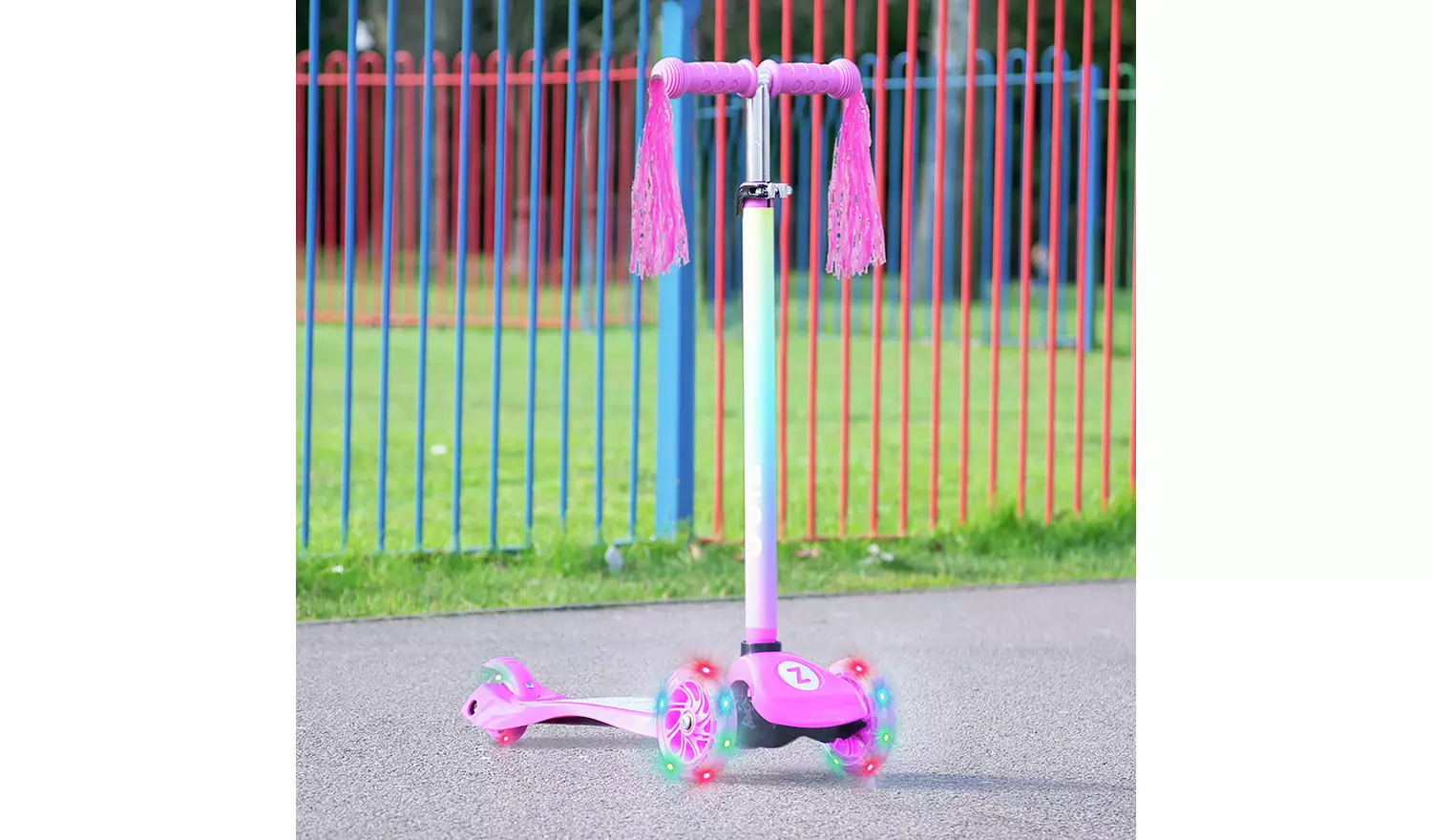 Zinc Safari Unicorn Light Up 3 Wheel Scooter