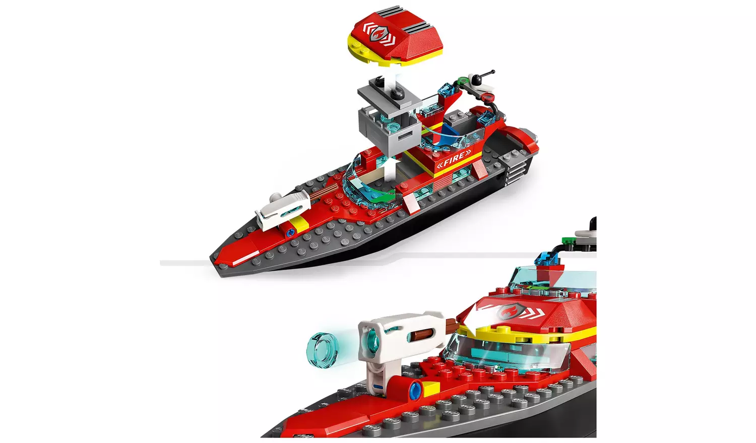 LEGO City Fire Rescue Boat Toy, Floats on Water Set 60373