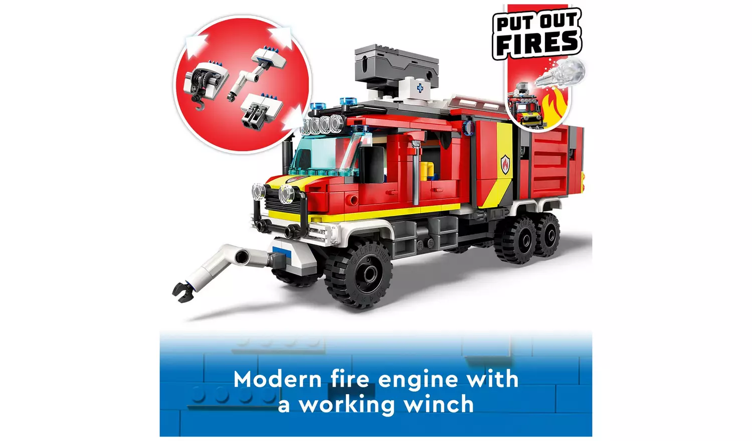 LEGO City Fire Command Unit Set with Fire Engine Toy 60374