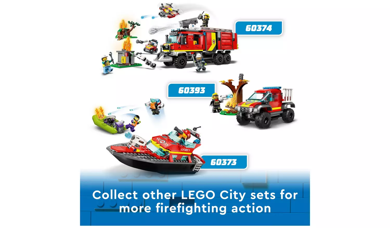 LEGO City Fire Command Unit Set with Fire Engine Toy 60374