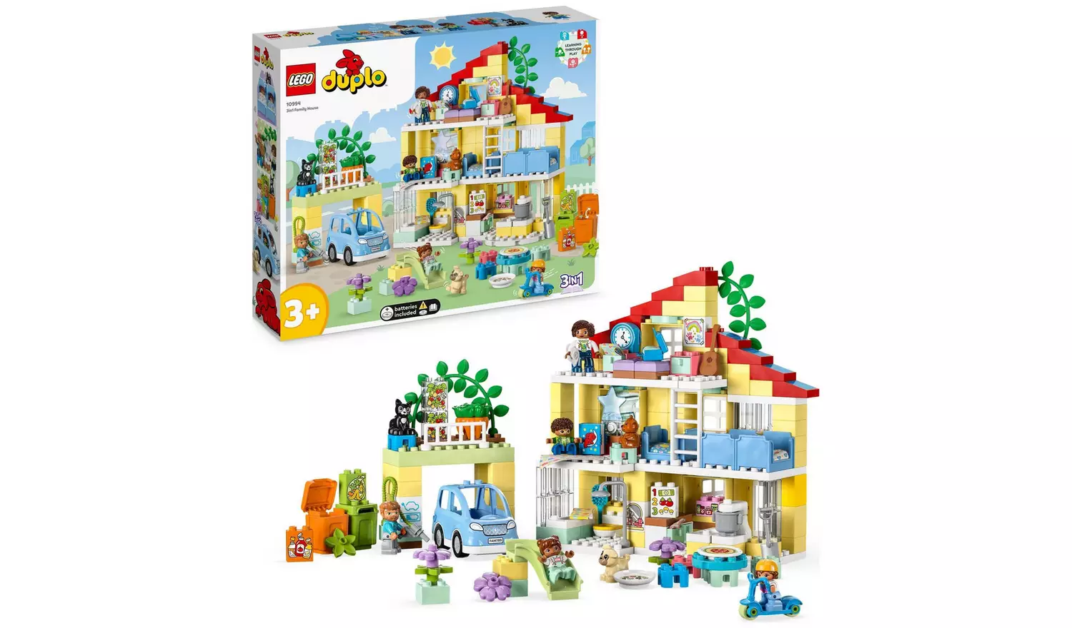 LEGO DUPLO 3in1 Family House Toy for Toddlers Aged 3+ 10994