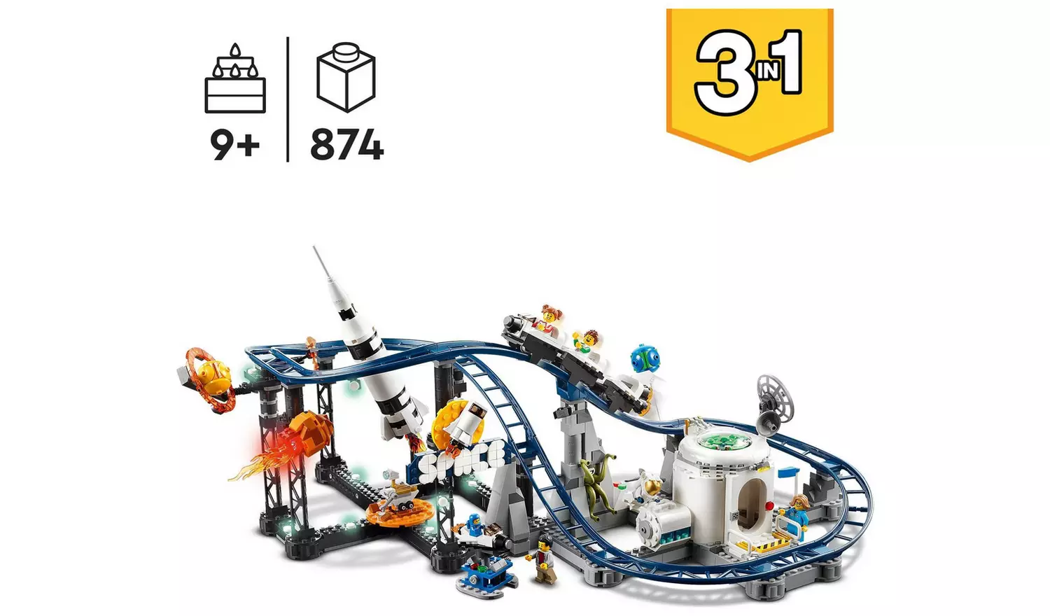 LEGO Creator 3in1 Space Roller Coaster Funfair Set 31142